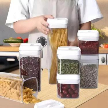 Imagem de Potes Armazenamento Recipiente Vasilha Cozinha Herméticos Condimento A