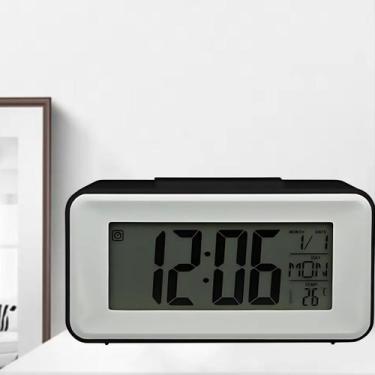 Imagem de Relógio Digital De Mesa Led Sensor De Toque Alarme - Hxt