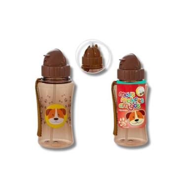 Imagem de Garrafa infantil escolar cachorrinho 400ml kehome - KE HOME, MARROM