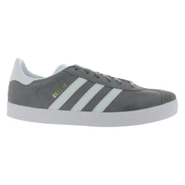 Imagem de adidas Tênis unissex infantil Gazelle, Cinza/dourado metálico/branco, 20