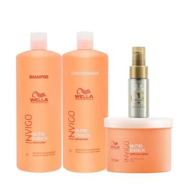 Imagem de Wella Nutri-Enrich Sh 1000ml + Cond 1000ml + Masc 500ml + Oleo Light 3