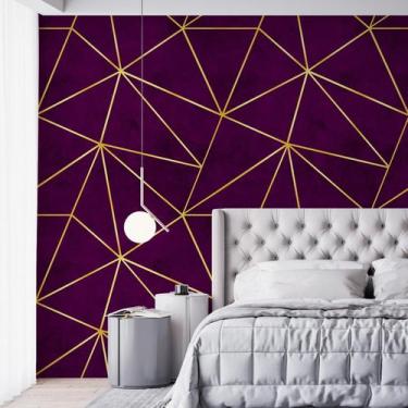 Imagem de Kit 2 Rolos Papel De Parede Adesivo Zara Roxo Dark 3,0M - Gh Papel De 