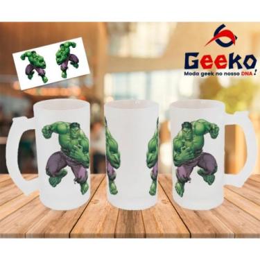 Imagem de Caneca de Chopp Hulk Geeko, Jateada, 500ml