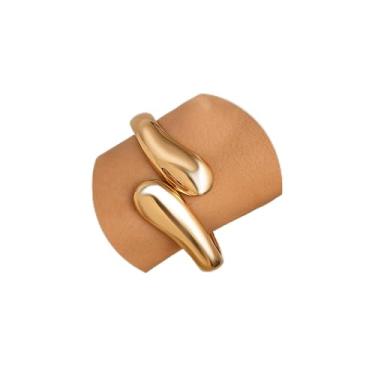 Imagem de Eioi & Lmnm Pulseiras de ouro para mulheres, pulseira de ouro grosso, pulseira de gota d'água articulada, pulseira de declaração, joia moderna para mulheres, One Size, Aço inoxidável banhado a ouro