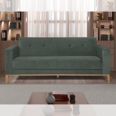 Imagem de Sofá 3 Lugares 195cm Pés em Madeira Touros Yescasa