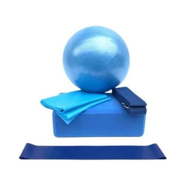 Imagem de Kit De Bola De Ioga Para Iniciantes Com Blocos, Faixas, Pilates, Cinta
