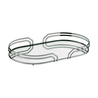Imagem de Bandeja Hara Ayla Oval Base Espelhada 55 x 30,5 Cm