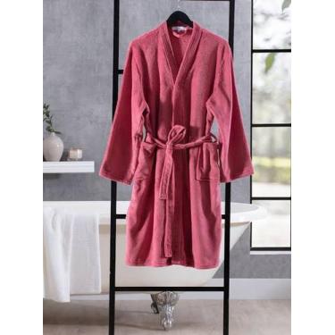 Imagem de Roupão Quimono Jolisoft Jolitex Ultra Macio toque seda, Rosa escuro, G