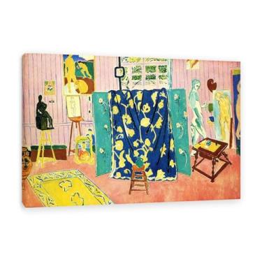 Imagem de Henri Matisse Canvas Wall Art The Pink Studio Reproduções de pintura a óleo para quarto sala de estar decoração de parede 105 x 70 cm (41 x 28 pol.) Emoldurado