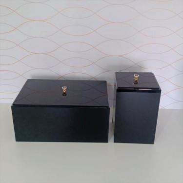 Imagem de Lixeira 7,5 L + Caixa organizadora 42cm kit premium acrílico - fábrica