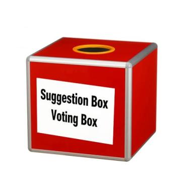 Imagem de KAFENDA Urna De Acrílico Para Doações, Arrecadação Fundos, Caixa Sugestões (20 Cm - Vermelha)