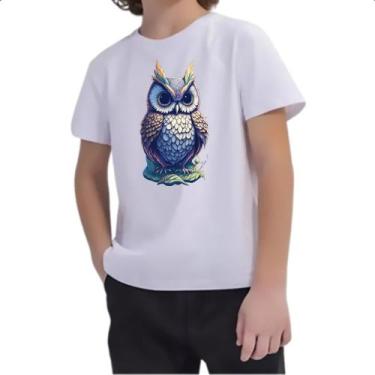 Imagem de Camiseta Infantil Coruja Fantasy Art Neon - Alearts, 6