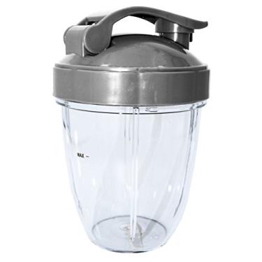 Imagem de Blendin Copo curto de 510 g e tampa flip top, compatível com Nutribullet 600W, 900W, NB-101B, NB-101S, NB-201, NBR-0601, NBR-1201, NB9-1301, 900 Pro Series Blenders