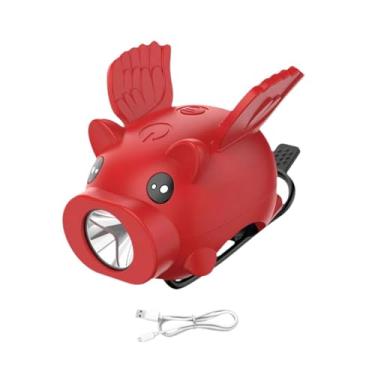 Imagem de oshhni com alto-falante luz de bicicleta infantil à prova d'água farol de bicicleta multiuso luz de ciclismo divertida para entusiastas de bicicletas de, Vermelho
