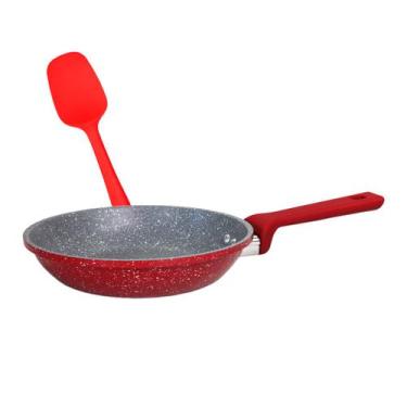 Imagem de Kit Frigideira 20cm Indução Antiaderente e Espátula Silicone - Euro Ho