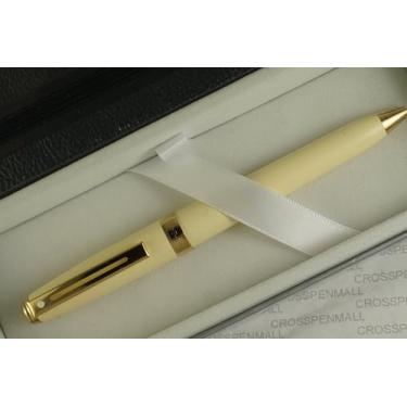 Imagem de Sheaffer Cross Made in the USA Prelude Signature Champagne White e 22KT Gold Appointments Caneta esferográfica e diário.