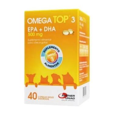 Imagem de Ômega Top 3 500 Mg Suplemento Alimentar Cães Gatos Cão 40cáp - Agener