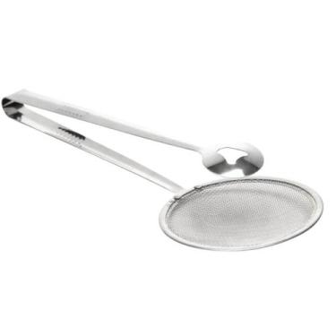 Imagem de Escumadeira Com Pegador Para Fritura Inox 28cm Lyor Cozinha Multiuso P