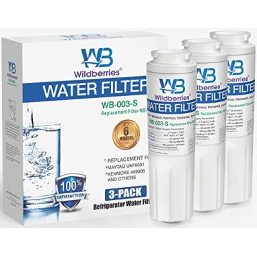 Imagem de Wildberries Filtro de água de geladeira UKF8001 NSF para filtro Everydrop 4, EDR4RXD1, UKF8001, Maytag UKF8001, Whirlpool EDR4RXD1, 4396395, Kenmore 9084, 9006, pacote com 3