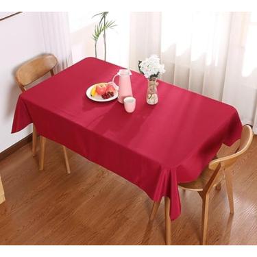 Imagem de Tampa De Mesa Decorativa Verde Brilhante Da Tela Da Cor Sólida Para Toalhas De Mesa 120x120cm Da Tela Da Cozinha, Beige, 140 x 180 cm (55x71in)