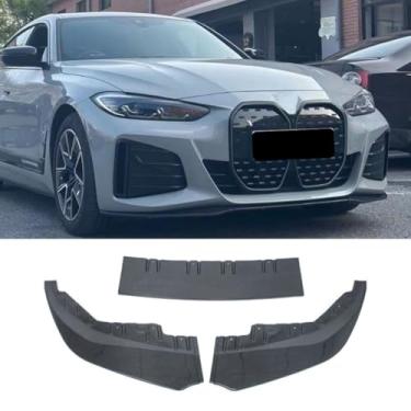 Imagem de Spoiler do para-choque dianteiro do carro parte de modificação do difusor de lábios compatível com 4 séries G26 protetor de para-choque capa acessórios de carro (carbono úmido)