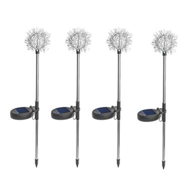 Imagem de Hyuduo Luzes de Luzes Externas Alimentadas por Energia Solar Lâmpada de Paisagem Solar Com LED Brilhante de 6 a 10 Horas Iluminação IP44 ABS de Aço Inoxidável para Pátio de Quintal (-)