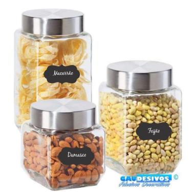 Imagem de Adesivo Decorativo Kit 48 Etiquetas Para Potes Recipientes - Gaudesivo
