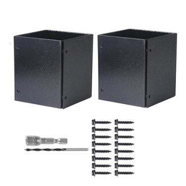 Imagem de Pós -protetor protetor de aço inoxidável Caixa de correio ajustável Protetor de base para cercas e grades de convés com alta aptabilide e durabilide inclui 2 protetores 16