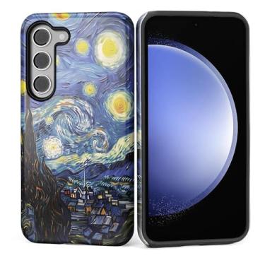 Imagem de Kapadiy Capa para Samsung Galaxy S23 FE [Design Noite Estrelada Lua] - Proteção Dupla Híbrida (Silicone + PC Rígido) Capa Protetora à Prova de Choque para Homens e Mulheres