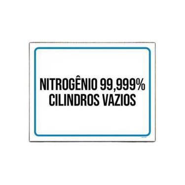 Imagem de Placa Sinalização - Nitrogênio Cilindros Vazios 36X46