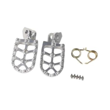 Imagem de Generic Conjunto de apoios para os pés do motor, apoios para os pés largos, leves e antiderrapantes para motocicletas, pedais para Tenere XT660R, Prata