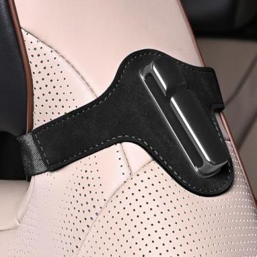 Imagem de Berfi Life Clipe de suporte de cinto de segurança de carro para fácil alcance, rolha de cinto de segurança antivibração, ajustador de guia de prendedor de cinto de segurança para assentos dianteiros