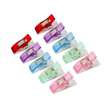 Imagem de 100 Clips Pregador Ou Grampo Para Costura Quilting Colorido - Mini Prendedor