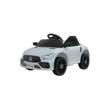 Imagem de Bang Toys - Carrinho Elétrico Infantil Striker X9 12V - com Luzes de LED, Sons, Entrada USB/MP3, Controle Remoto - Suporta até 30kg - Cor Branco