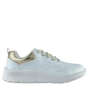 Imagem de Tênis Beira Rio Feminino Branco Metalizado Casual 4332103, Branco, Dou