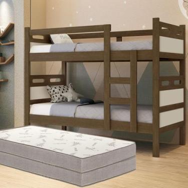 Imagem de Beliche Jaspe Reforçada com 2 Colchões D33 Premium - Poloshop E-com, L