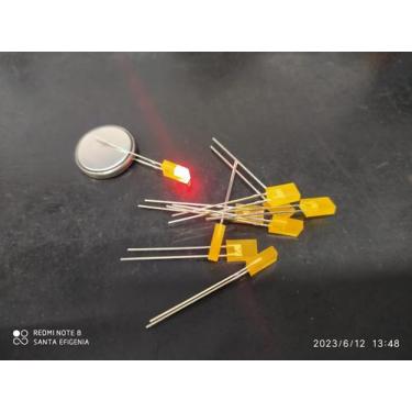 Imagem de 50x Led Vermelho Retangular 2,5x5mm