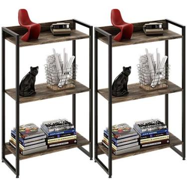 Imagem de Kit 2 Estantes Multiuso Industrial 3 Prateleiras Areta 104x60cm C01 Ca