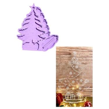 Imagem de R577 Molde de silicone árvore de natal resina decorar - confeitaria do