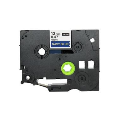 Imagem de Fita rotuladora brother 12mm cetim tzc-rn34 dourado no azul marinho co