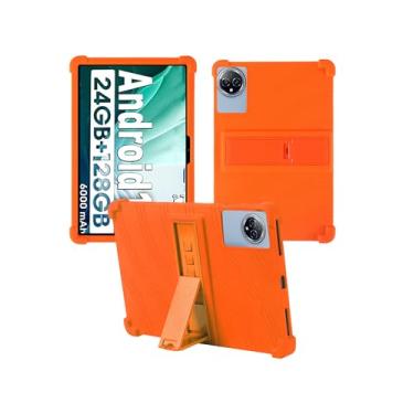 Imagem de Capa para tablet Aobante K80/K70/K60/K50 de 10 polegadas, capa protetora de borracha leve à prova de choque, compatível com crianças, de silicone macio, ajustável, laranja
