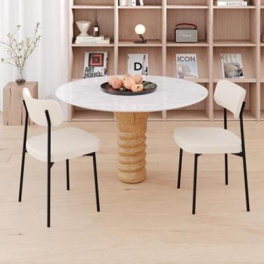 Imagem de Cadeira de Jantar Avulsa Mynna com Estrutura Preta - Metalig