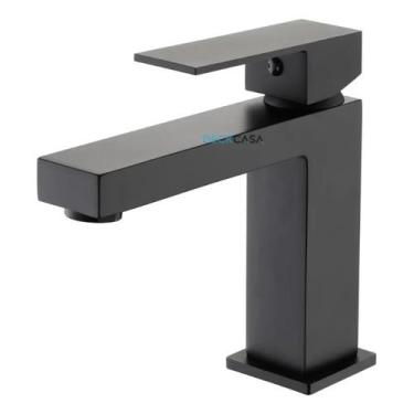 Imagem de Torneira monocomando banheiro quadrada bica baixa preto fosco - DECKCA