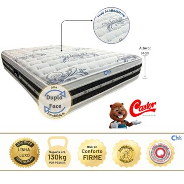 Imagem de Colchão Castor Silver Star Tecnopedic Dupla Face Queen 158x198x34