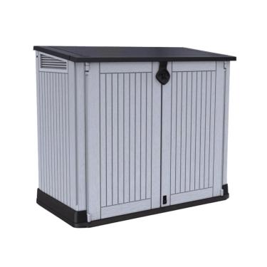 Imagem de Armário Baú Depósito 880l Multiuso Externo Store Midi Modular Cinza e Preto Keter