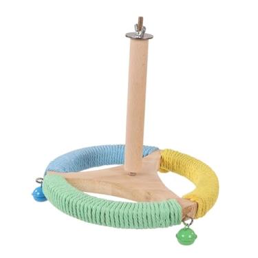 Imagem de Generic Suporte para pássaros, brinquedo de madeira para pássaros, playground para pássaros, gaiola multifuncional, acessório para, brinquedo