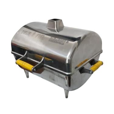 Imagem de Churrasqueira Portátil a Carvão Tipo Bafo em Alumínio DURAFORT Modelo GOLD (Alumínio Polido)