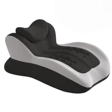 Imagem de Xiamenzcx Almofada de leitura ergonômica com contas de massagem, almofada de cunha dupla para leitura na cama, refluxo ácido, alívio do ronco e momentos íntimos, presente ideal para férias (Halloween