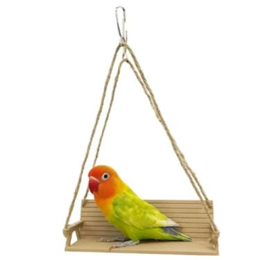 Imagem de Brinquedo de balanço para pássaros, gaiola de papagaio, rede de balanço, suportes de exercícios de rede de pássaros, brinquedos de gaiola para periquito, calopsita, conure, periquito, periquito