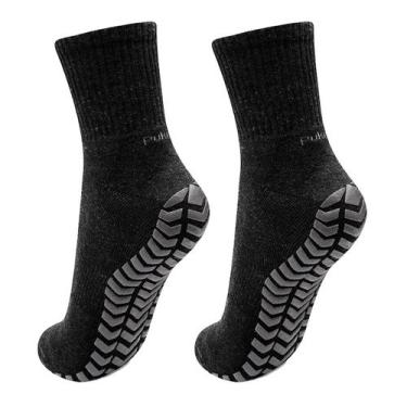 Imagem de Meia Antiderrapante Pansocks Masculina Puket CB7360, Preto, 42/44